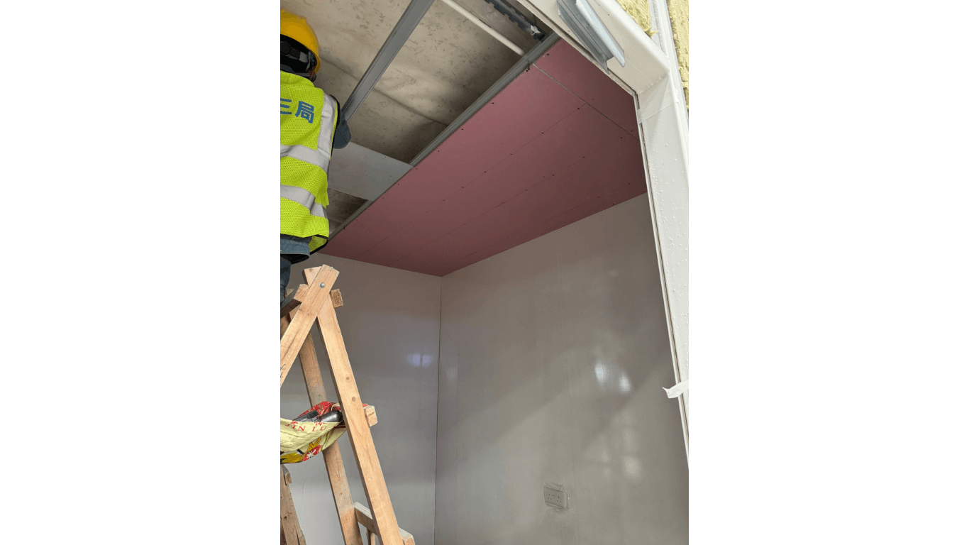 06 pink slabs being installed