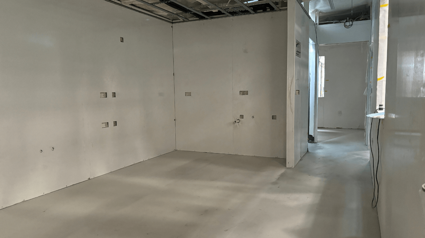 08 internal walls and floor in progress