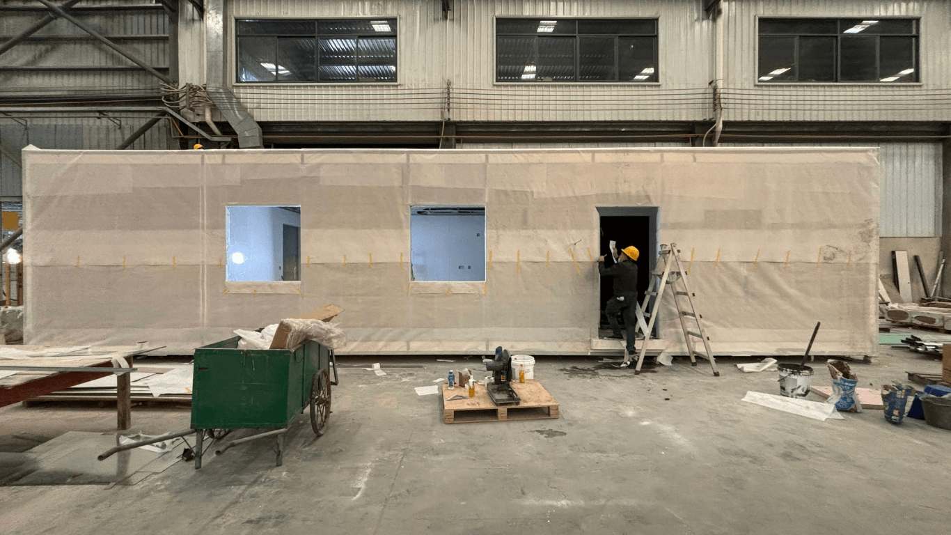 12 Pod wrapped in VApour barrier